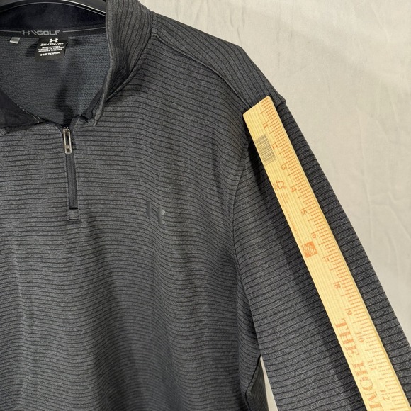 under armour storm golf 3/4 Zip pullover Fleece Lined Sweater Dark Gray Men 2XL - Picture 11 of 14